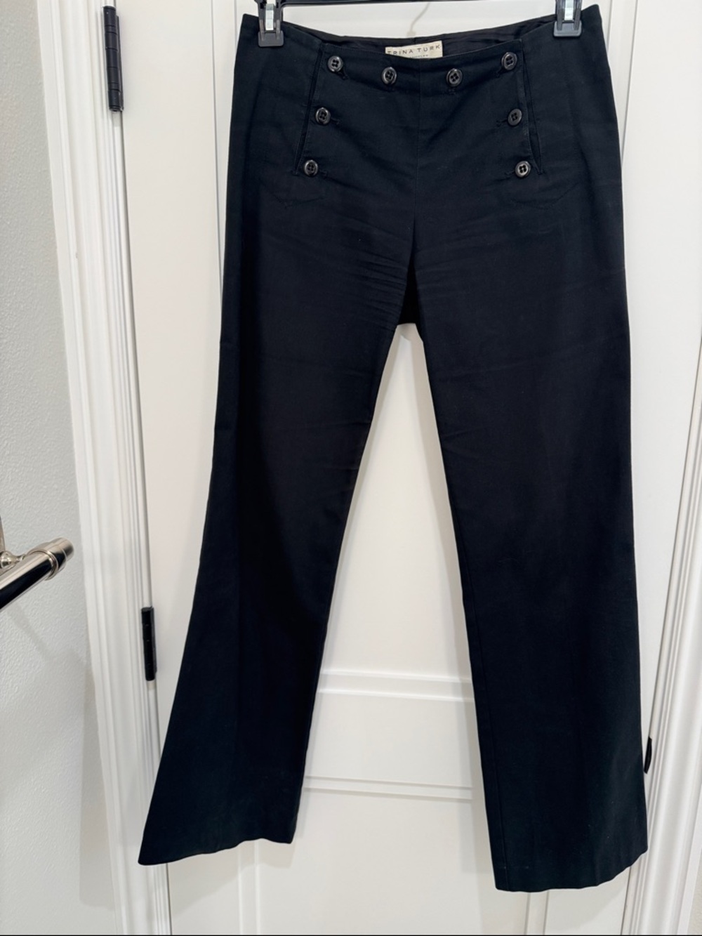 TRINA TURK! Navy Sailor-Button Women’s Pants. Fun button detail. CLASSIC.